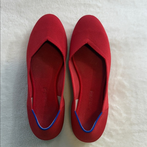 Rothy’s The Flat Bright Red Slip On Knit Round Toe Ballet Flat - Picture 3 of 11